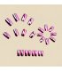 NA109 - Pink Shiny Electroplated Medium-Length European Square Nail 